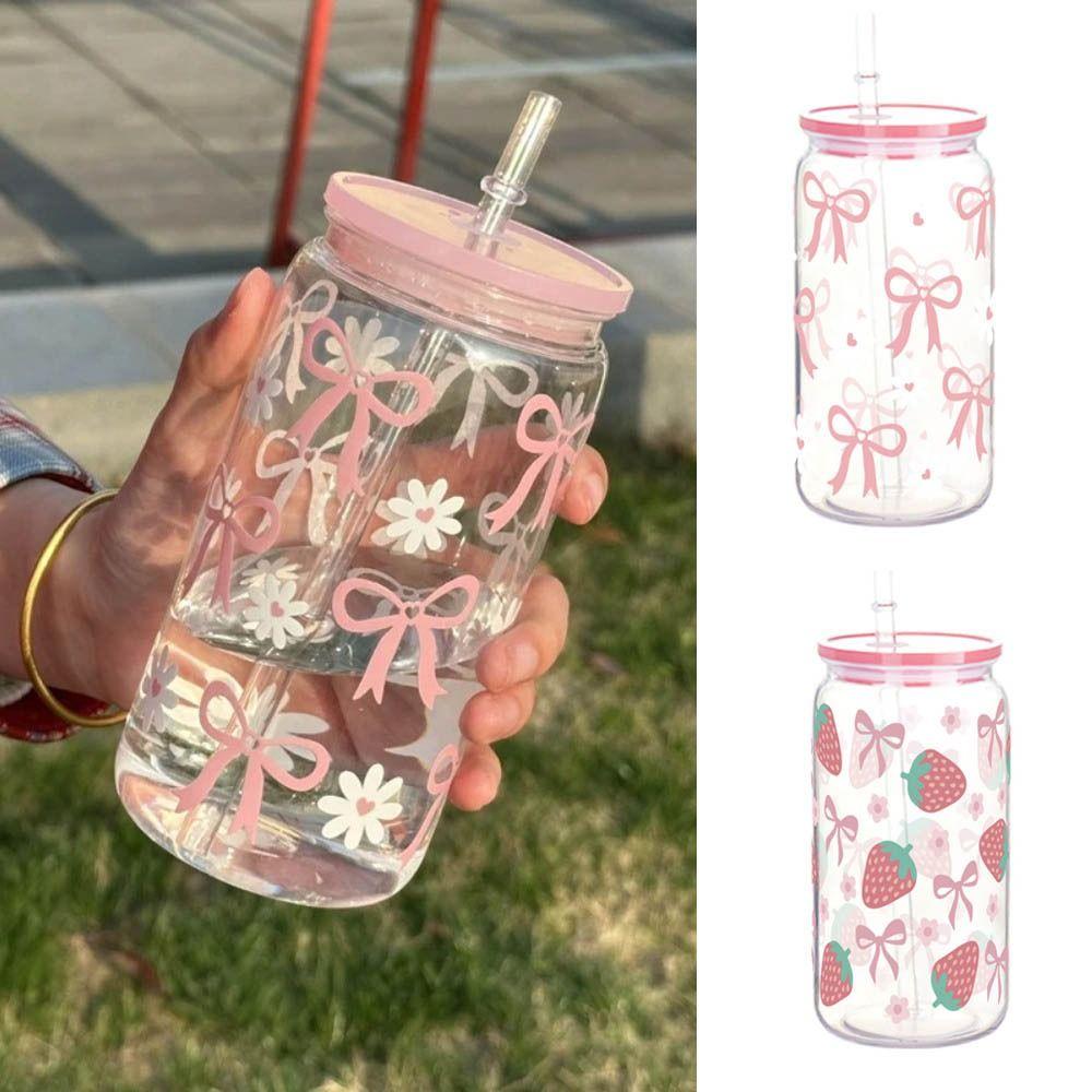 Plastic Water bottle Bowknot Pattern Coffee Cup Simple Aesthetic Tumbler Cup for Students Flower
Plastic Water bottle Bowknot Pattern Coffee Cup Simple Aesthetic Tumbler Cup for Students Flower