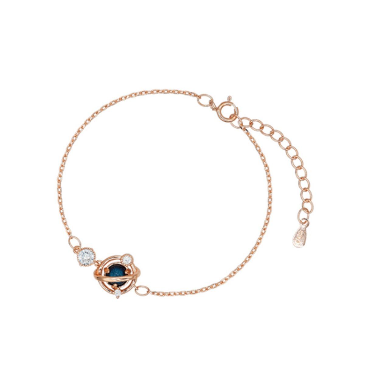 Браслет «Голубая планета» Женский простой индивидуальный браслет для подруги Ювелирные изделия розового золота
Браслет «Голубая планета» Женский простой индивидуальный браслет для подруги Ювелирные изделия розового золота