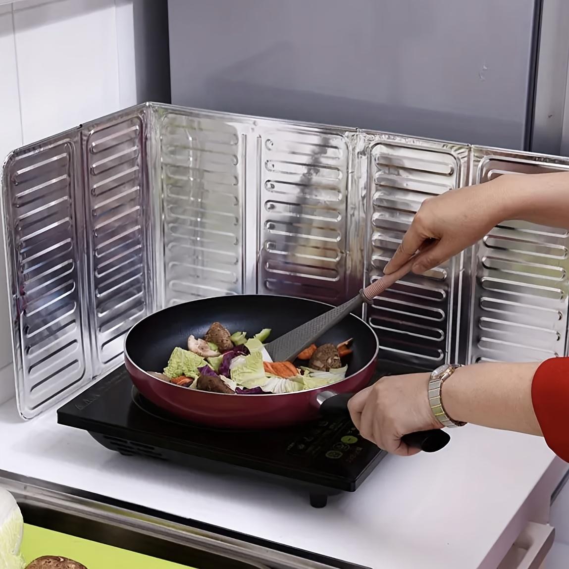 1pc Foldable Aluminum Kitchen Splash Guard. Heat-resistant, non-food-grade. Essential for stove, keeps countertops clean & safe.
1pc Foldable Aluminum Kitchen Splash Guard. Heat-resistant, non-food-grade. Essential for stove, keeps countertops clean & safe.
