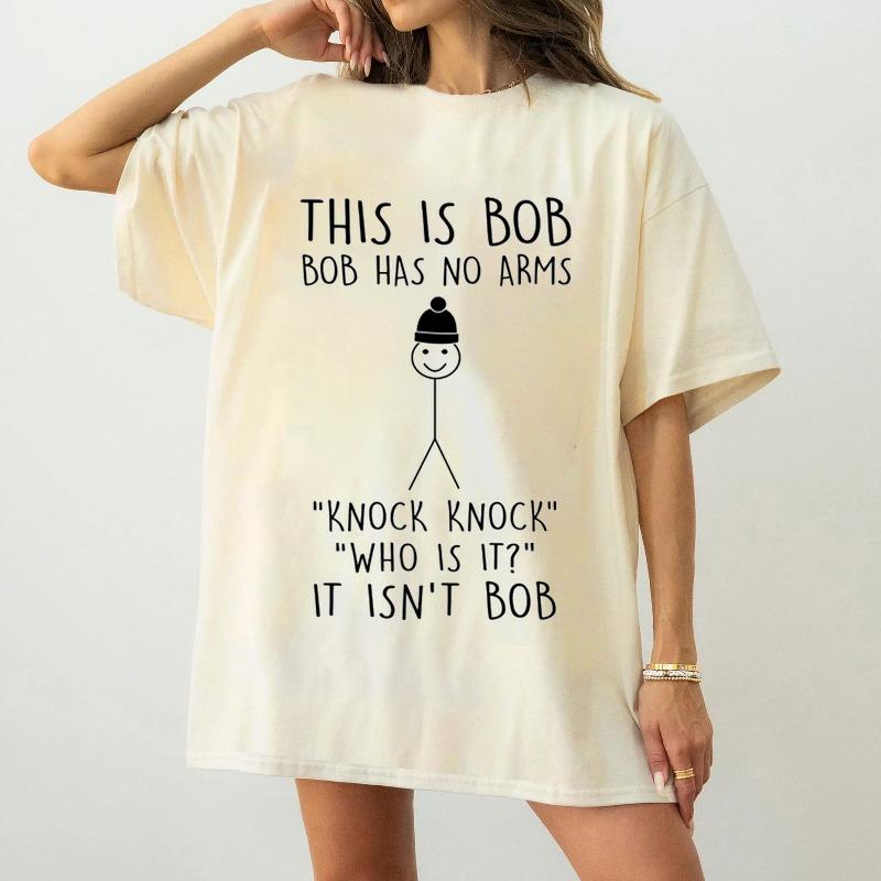 Novelty Funny Bob No Arms Knock Knock Joke StickUnisex Tshirt Women Unisexs Tee Casual Oversized Loose Unisex Creativity Humor Tops 4XL
Novelty Funny Bob No Arms Knock Knock Joke StickUnisex Tshirt Women Unisexs Tee Casual Oversized Loose Unisex Creativity Humor Tops 4XL