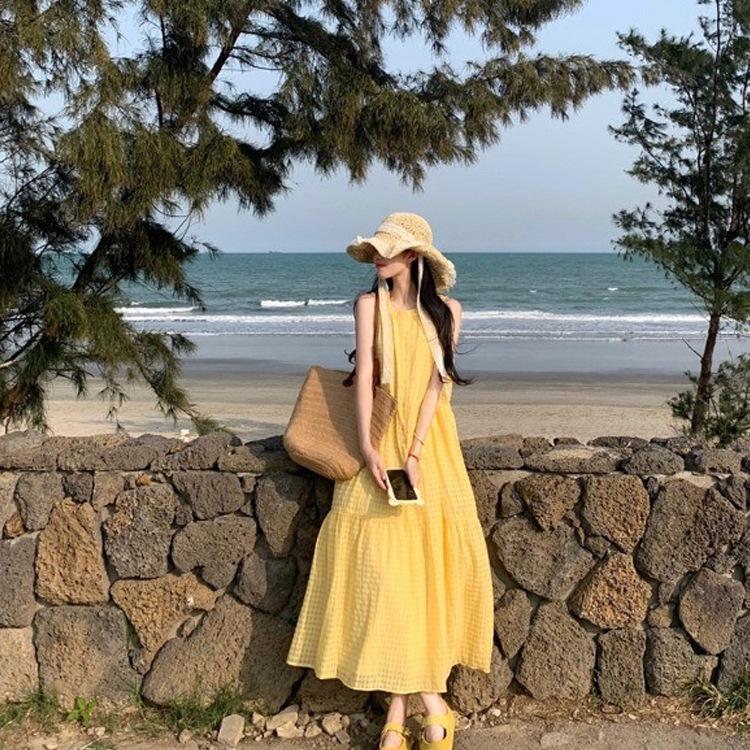 Women s Yellow Plaid Sleeveless Dress - Summer 2025 Collection, Slimming & Gentle Style Long Skirt 2XL
Women s Yellow Plaid Sleeveless Dress - Summer 2025 Collection, Slimming & Gentle Style Long Skirt 2XL