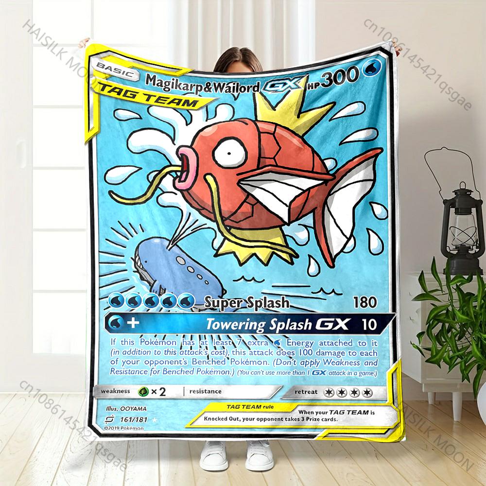 Pokémon Cards Magikarp Printed Blanket Cartoon Flannel Fluffy Soft Blanket for Adult Kids Plush Sofa Bed Car Camping for Gifts 75x90cm
Pokémon Cards Magikarp Printed Blanket Cartoon Flannel Fluffy Soft Blanket for Adult Kids Plush Sofa Bed Car Camping for Gifts 75x90cm