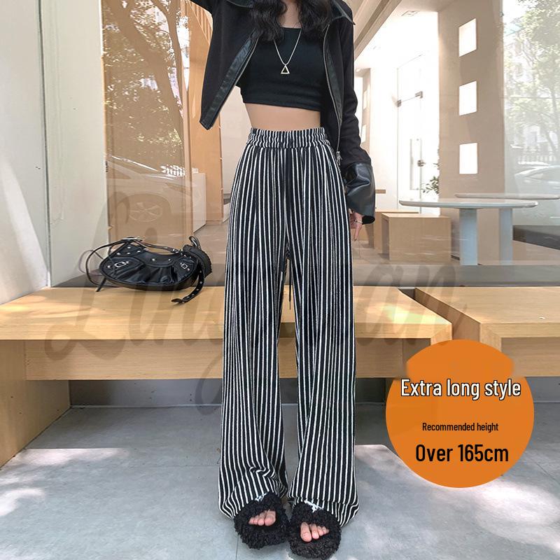Black & White Vertical Stripe Wide Leg Casual Pants - Autumn/Winter Korean Style Large
Black & White Vertical Stripe Wide Leg Casual Pants - Autumn/Winter Korean Style Large