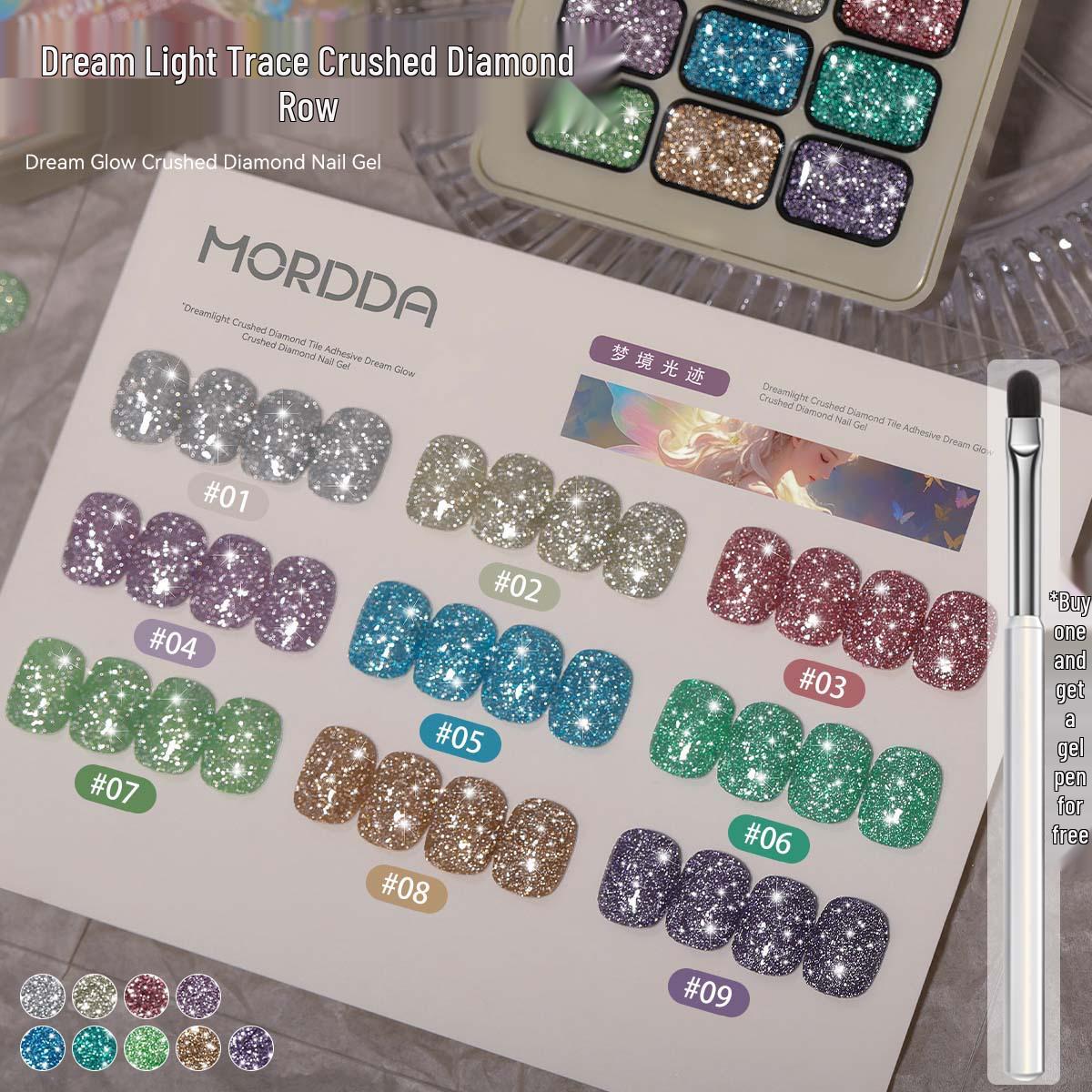 2025 Dream Light Trace Crushed Diamond Gel Polish - Nine-Grid Series for Professional Salons
2025 Dream Light Trace Crushed Diamond Gel Polish - Nine-Grid Series for Professional Salons