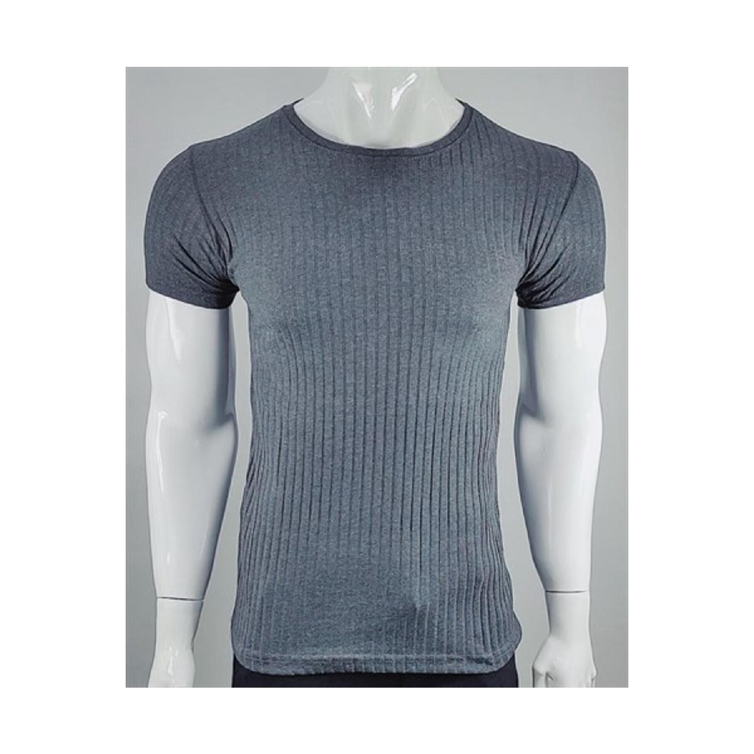 224 Karvan Однотонная мужская футболка в полоску S grullo
224 Karvan Однотонная мужская футболка в полоску S grullo