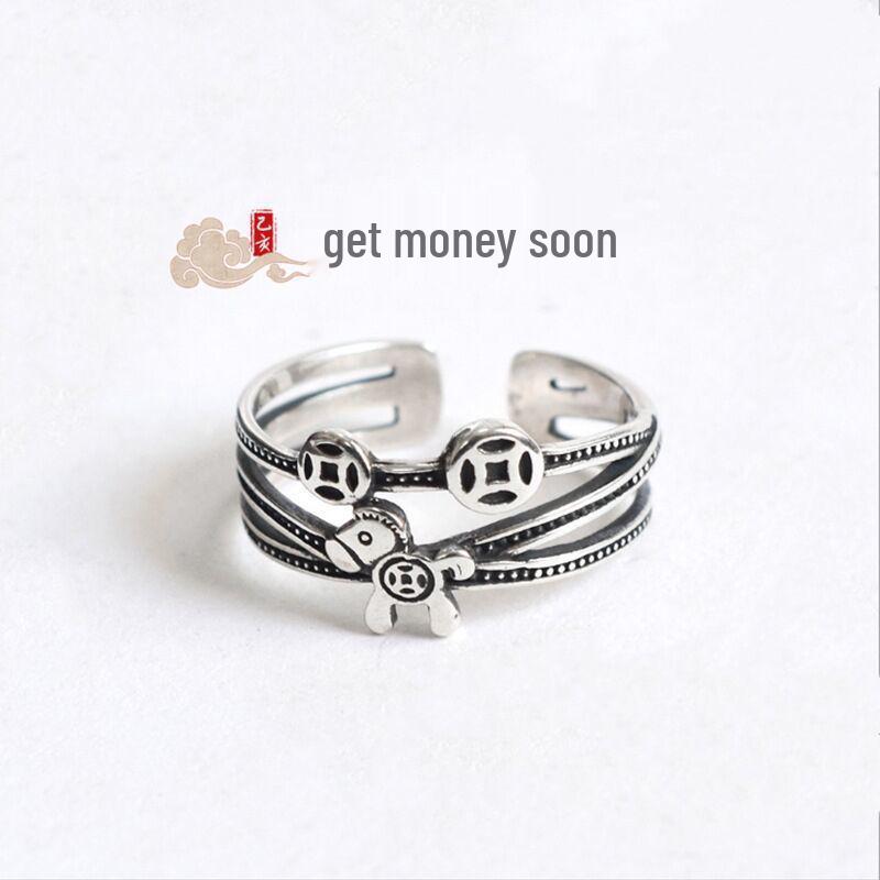 Luxurious Chinese-Style Wealth Attraction Retro Silver Ring for Men & Women
Luxurious Chinese-Style Wealth Attraction Retro Silver Ring for Men & Women