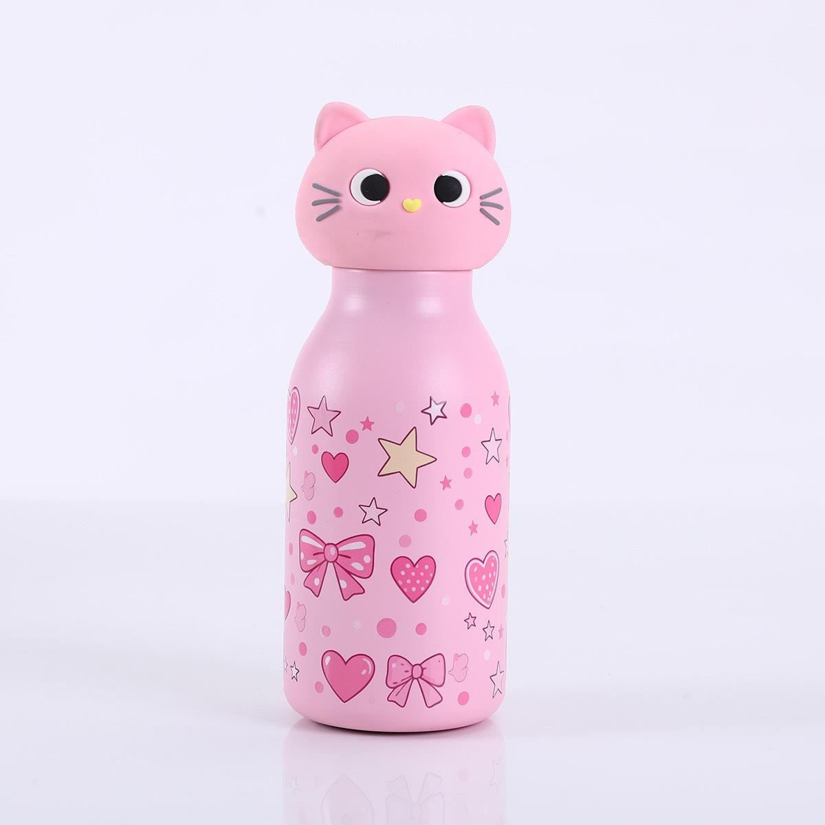 Insulated Stainless Steel Water Bottle with Cat Detachable Soft Head Cartoon Cat Shaped Thermos Bottle With Straw For Kids 500ml рожевий
Insulated Stainless Steel Water Bottle with Cat Detachable Soft Head Cartoon Cat Shaped Thermos Bottle With Straw For Kids 500ml рожевий