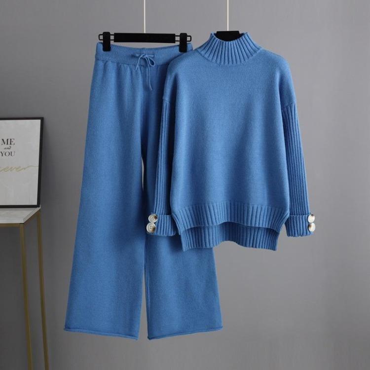 Women Winter Set Two Piece Oversized Knitted Sweater and Thickened Pants Half Turtleneck Outfit Autumn OneSize
Women Winter Set Two Piece Oversized Knitted Sweater and Thickened Pants Half Turtleneck Outfit Autumn OneSize