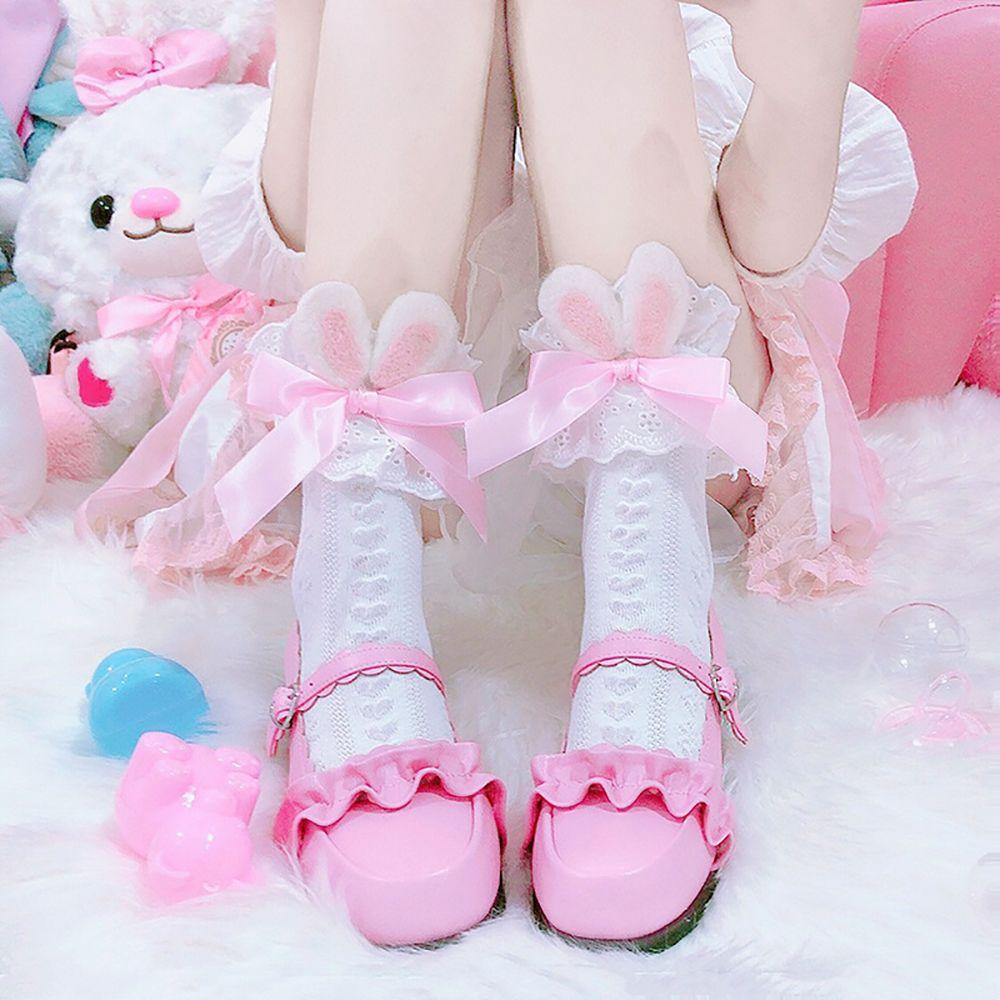 Lattice Ruffles Soft Lovely Love Heart Middle Tube Socks Women Lolita Socks Rabbit Ears Hosiery B
Lattice Ruffles Soft Lovely Love Heart Middle Tube Socks Women Lolita Socks Rabbit Ears Hosiery B