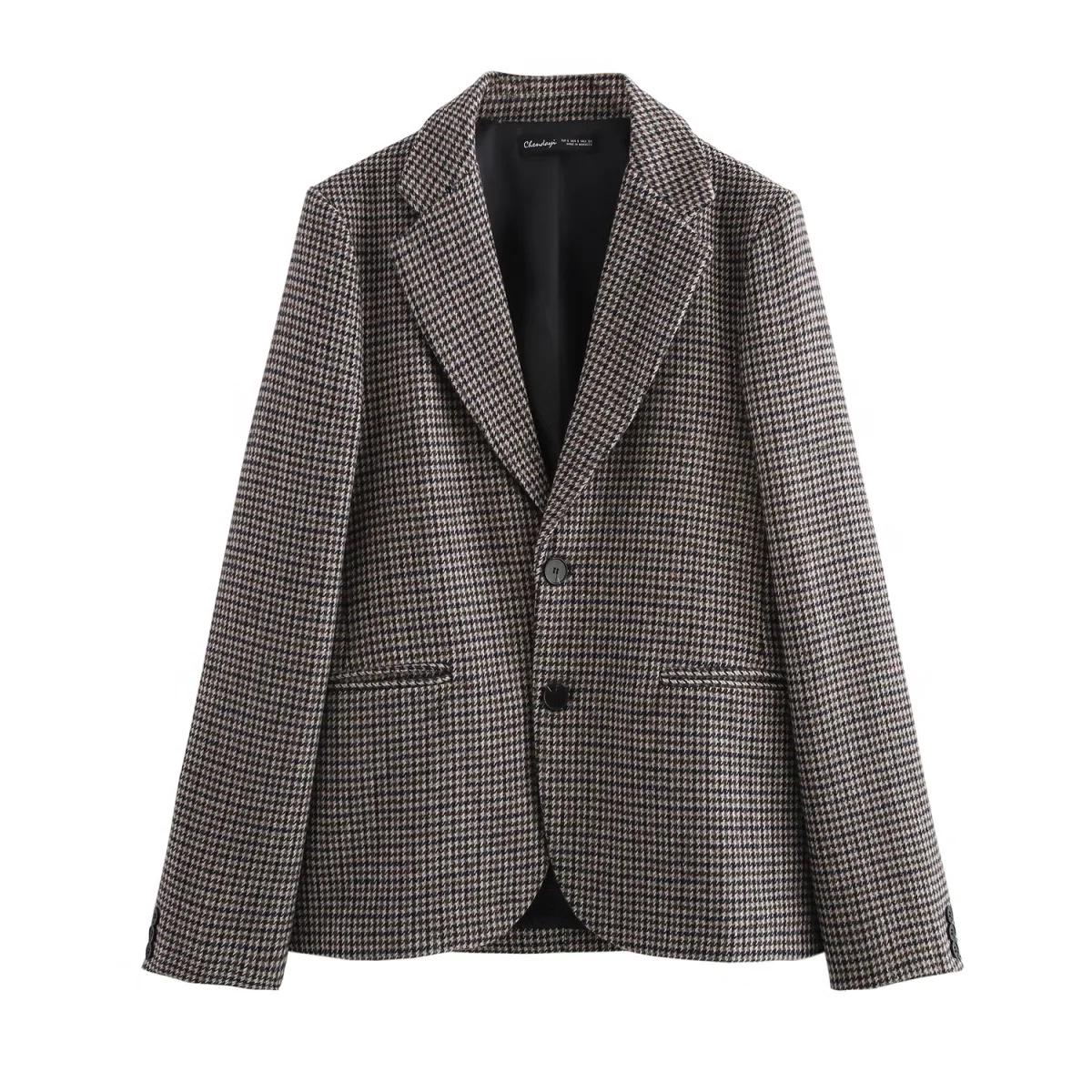 European & American Style Women s Retro Houndstooth Slim Fit Casual Suit Jacket Extra Small
European & American Style Women s Retro Houndstooth Slim Fit Casual Suit Jacket Extra Small