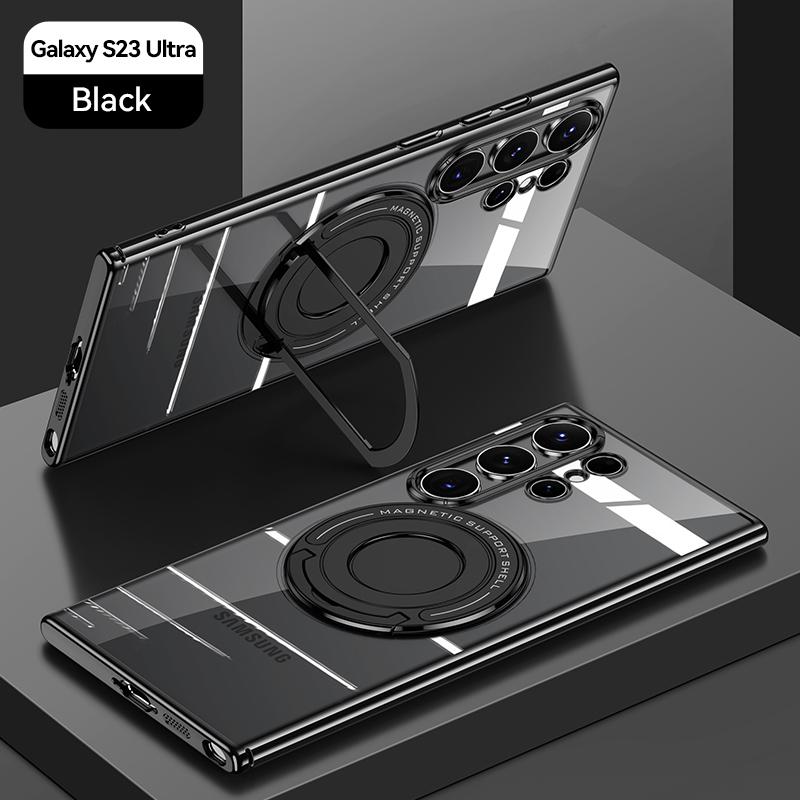 Прозрачная задняя крышка с магнитной подставкой для Samsung S23 Ultra Plus 5G ПК + жесткий каркас с покрытием, ультратонкие чехлы против падения Samsung S23Ultra
Прозрачная задняя крышка с магнитной подставкой для Samsung S23 Ultra Plus 5G ПК + жесткий каркас с покрытием, ультратонкие чехлы против падения Samsung S23Ultra