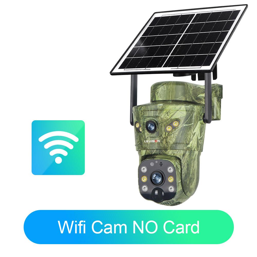 LS VISION Dual Lens WIFI Wireless PTZ Solar Camera 4G SIM With Solar Panel Two Way Audio Outdoor Hunting Trail Wildlife Forest WiFi Version No Card
LS VISION Dual Lens WIFI Wireless PTZ Solar Camera 4G SIM With Solar Panel Two Way Audio Outdoor Hunting Trail Wildlife Forest WiFi Version No Card