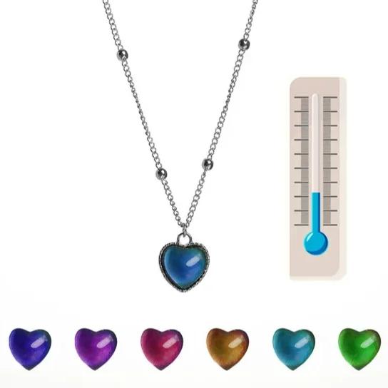 Heart Shape Stainless Steel Necklace Temperature Sensitive Color Changing Necklace Unisex Lightweight Adjustable Metal Jewelry
Heart Shape Stainless Steel Necklace Temperature Sensitive Color Changing Necklace Unisex Lightweight Adjustable Metal Jewelry