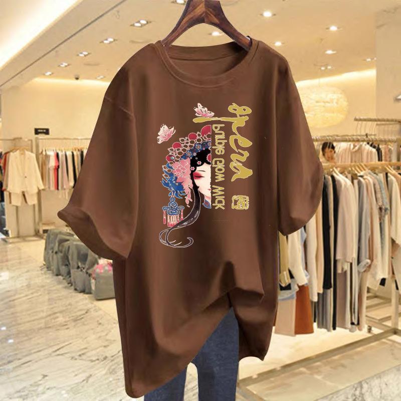 Chinese style pure cotton T-shirt women s short-sleeved 2025 summer dress new Facebook printing loose large size half-sleeved t-shirt tide XXXL
Chinese style pure cotton T-shirt women s short-sleeved 2025 summer dress new Facebook printing loose large size half-sleeved t-shirt tide XXXL
