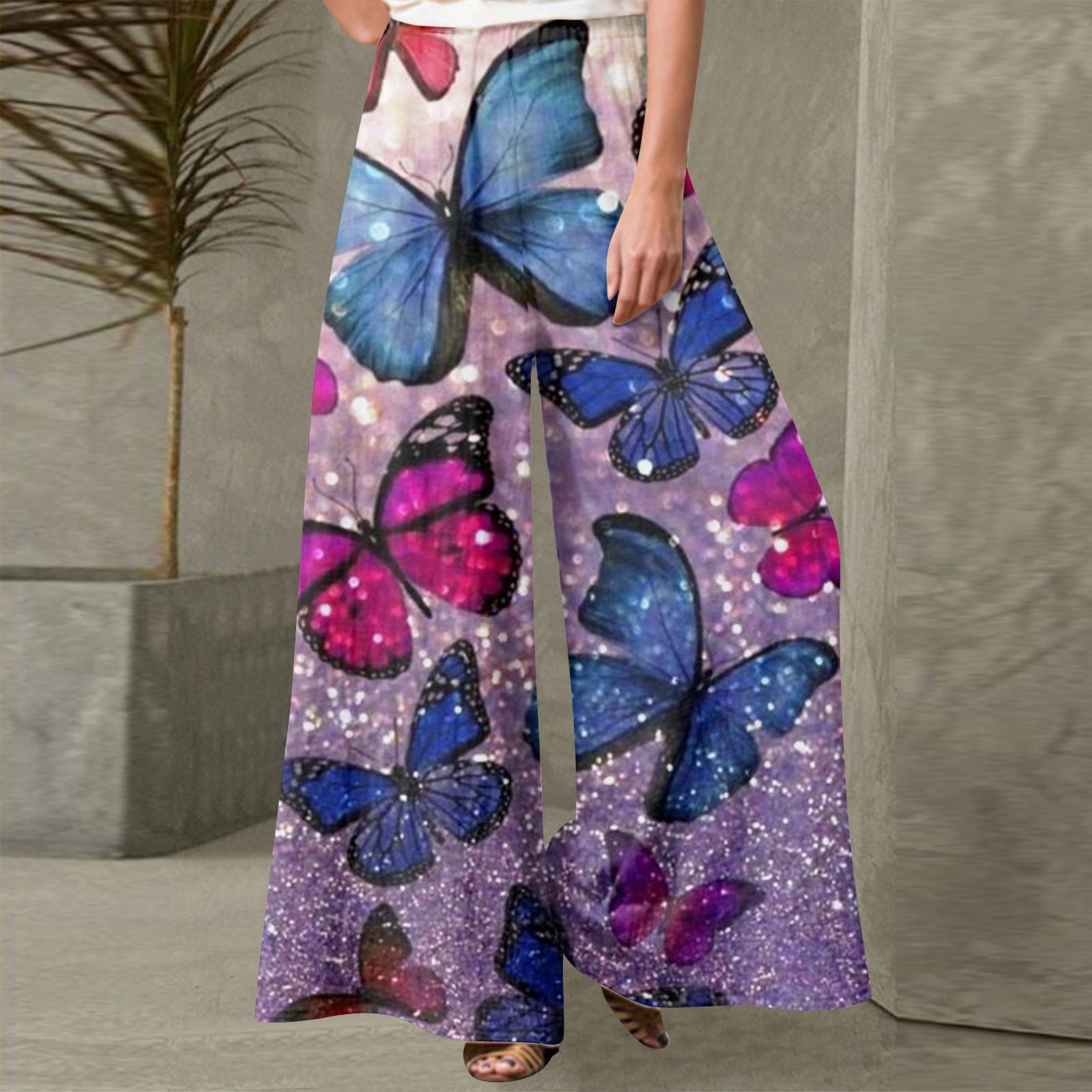 Women s Fashion Butterfly Print Casual Loose Street Straight Leg Pants S синий
Women s Fashion Butterfly Print Casual Loose Street Straight Leg Pants S синий