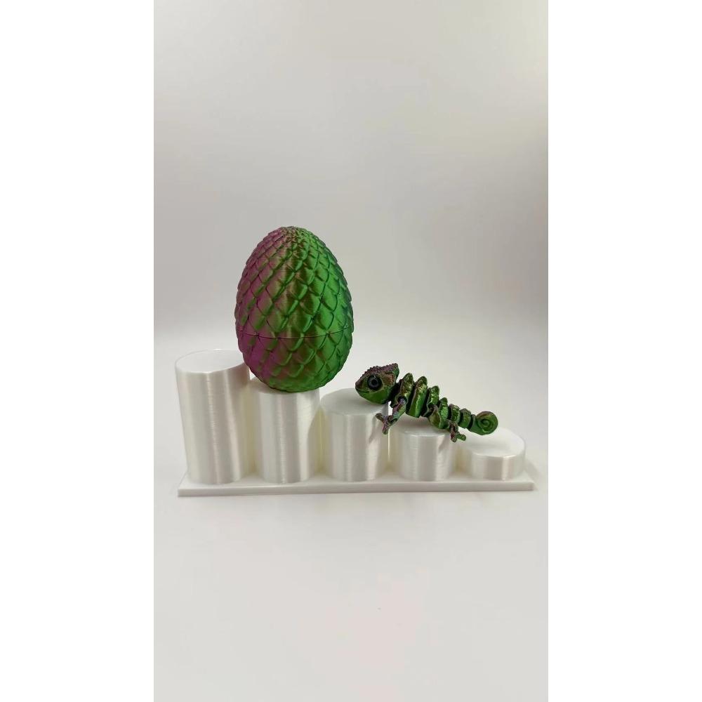Latest style 3D Printing Gemstone Dragon Scale Egg plus Lizard Model Animal Action Toy Desktop Decoration Birth Date Present
Latest style 3D Printing Gemstone Dragon Scale Egg plus Lizard Model Animal Action Toy Desktop Decoration Birth Date Present