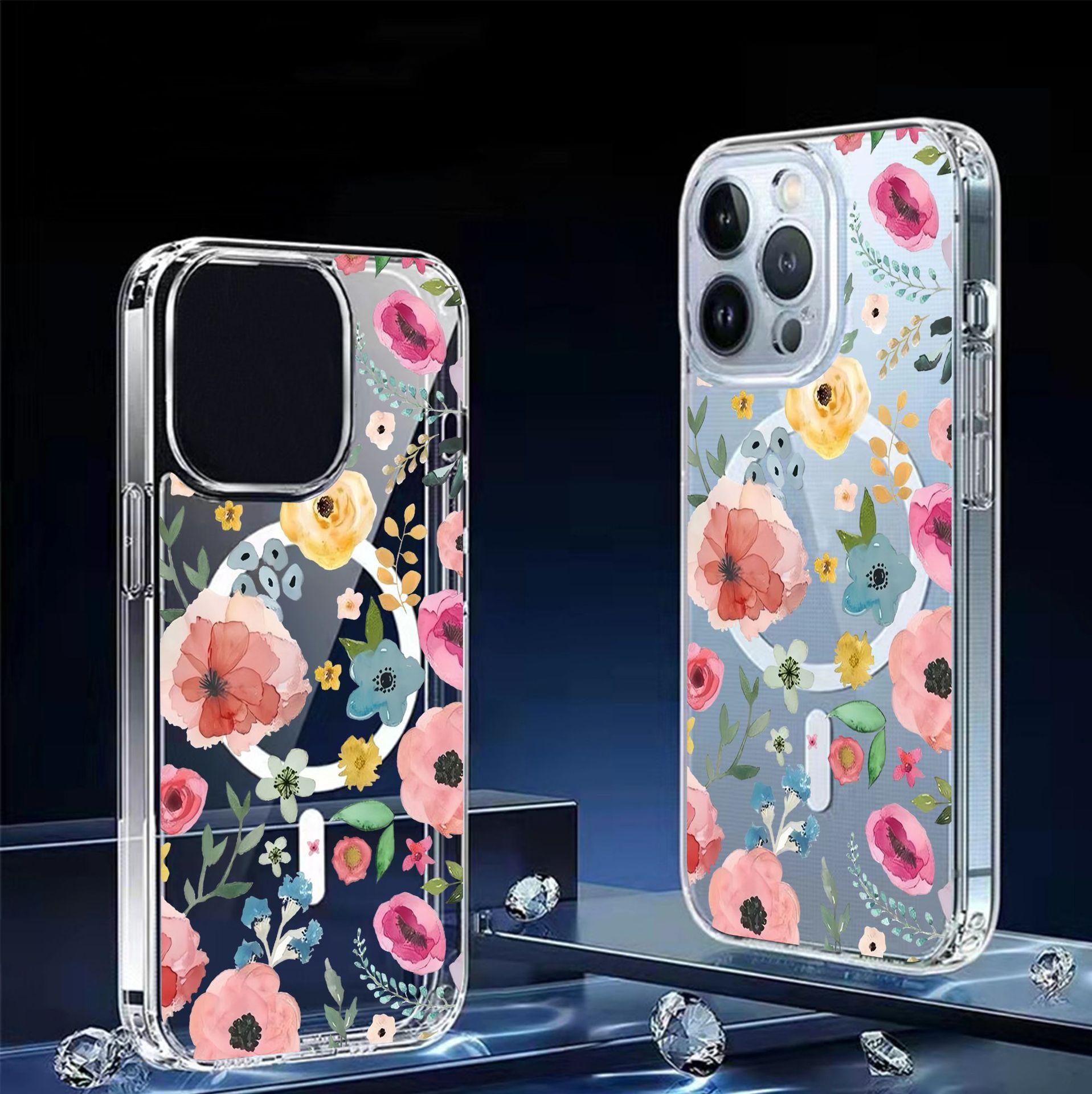 Colorful Flower Magnetic Clear Case with Full Coverage for iPhone 15/16/17 Pro Max iPhone 13 Pro прозорий
Colorful Flower Magnetic Clear Case with Full Coverage for iPhone 15/16/17 Pro Max iPhone 13 Pro прозорий