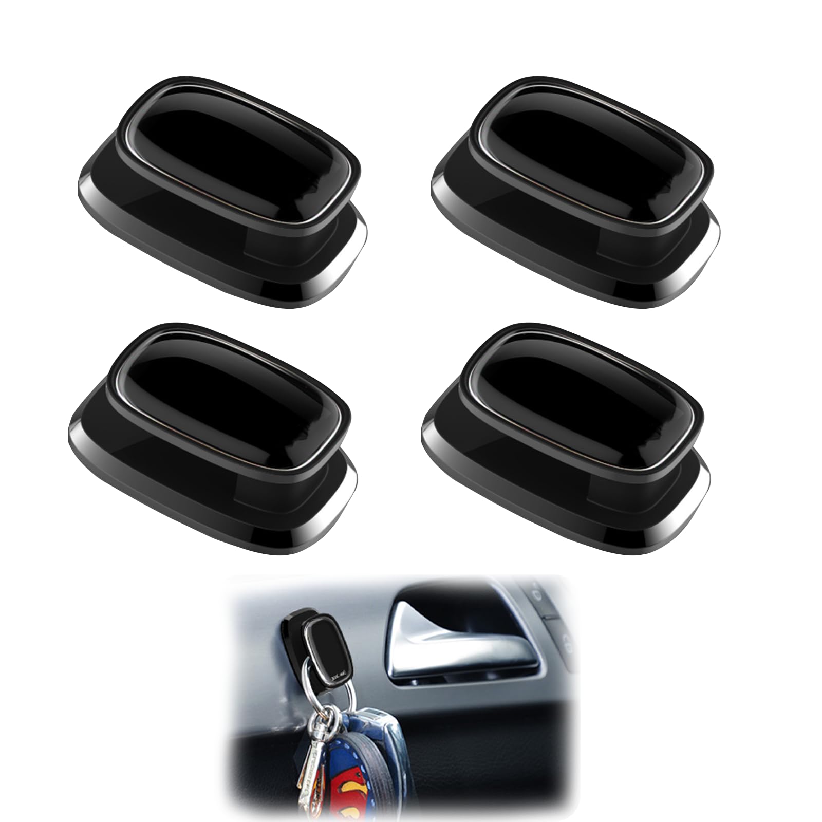 FineGood Автомобильные крючки, Черные, Мини-крючки, Для автомобилей (4 шт), Хранение в автомобиле, Настенное крепление,
FineGood Автомобильные крючки, Черные, Мини-крючки, Для автомобилей (4 шт), Хранение в автомобиле, Настенное крепление,