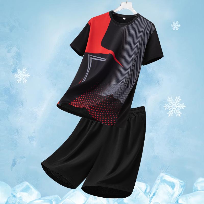 Ice Silk Sportswear Set For Men s Summer Round Neck Quick Drying Short Sleeved Loose Two-piece Set XL червоний
Ice Silk Sportswear Set For Men s Summer Round Neck Quick Drying Short Sleeved Loose Two-piece Set XL червоний