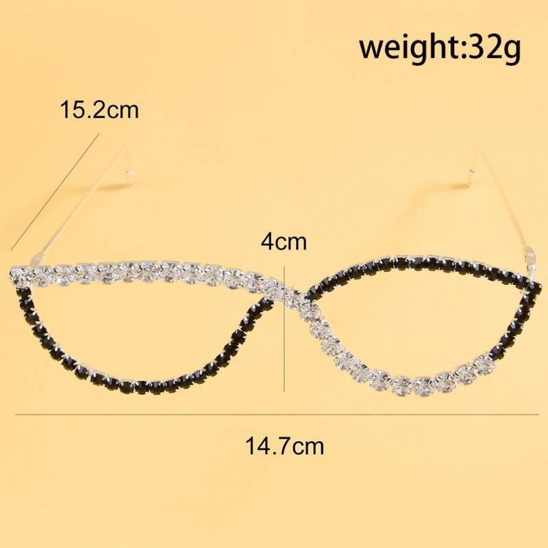 Trend Rhinestones Sunglasses Women s Hollowed-out Lensless Simple Internet Celebrity Party Photo Decoration Geometric Glasses Frame silver-plated
Trend Rhinestones Sunglasses Women s Hollowed-out Lensless Simple Internet Celebrity Party Photo Decoration Geometric Glasses Frame silver-plated
