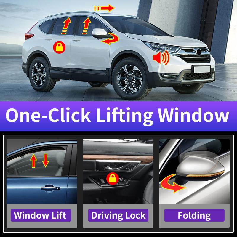 Подходит для Honda CR-V 2017-2022, модификация оконного модуля, замок, автомобильное автоматическое закрывание, аксессуары для складных зеркал
Подходит для Honda CR-V 2017-2022, модификация оконного модуля, замок, автомобильное автоматическое закрывание, аксессуары для складных зеркал