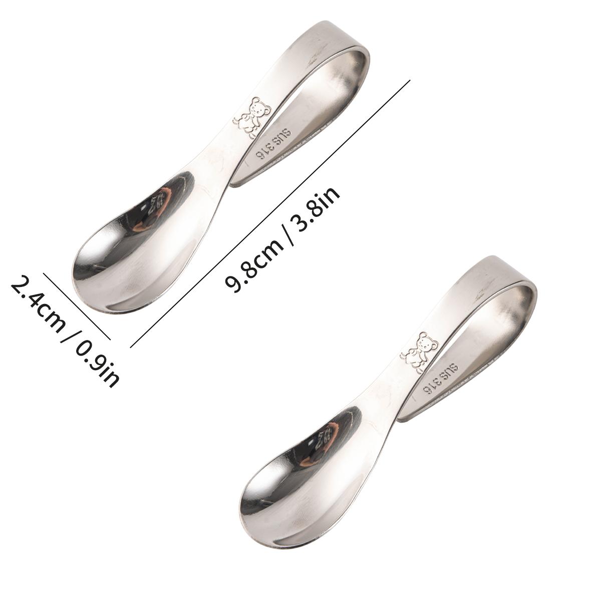 2Pcs/Set 316 Stainless Steel Spoon Fork With Curved Handle Mini Reusable Feeding Fork Spoon Children s Training Tableware Set
2Pcs/Set 316 Stainless Steel Spoon Fork With Curved Handle Mini Reusable Feeding Fork Spoon Children s Training Tableware Set