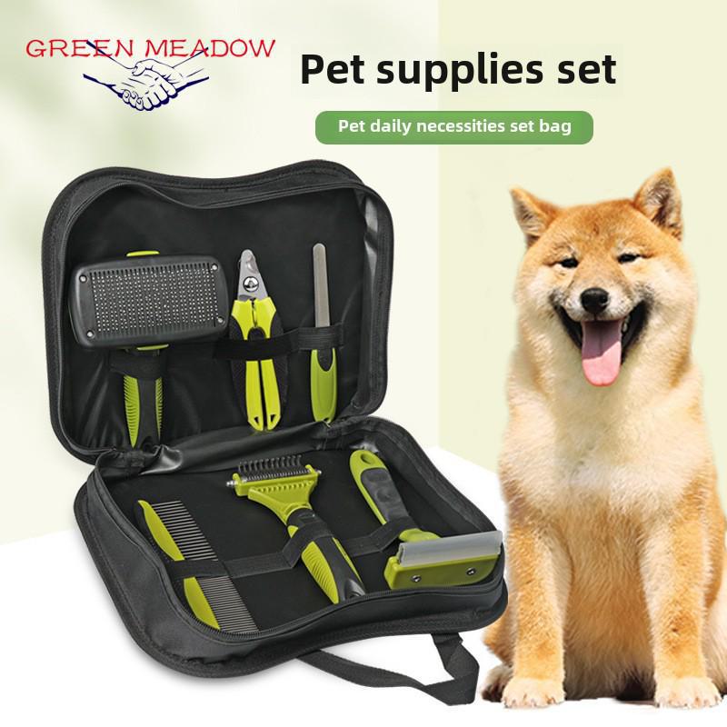 Pet Grooming Set: Detangling Comb, Straight Comb, Nail Clippers, File, Hair Removal Knife, Hair Removal Comb - 6 Pieces 92533 92571
Pet Grooming Set: Detangling Comb, Straight Comb, Nail Clippers, File, Hair Removal Knife, Hair Removal Comb - 6 Pieces 92533 92571