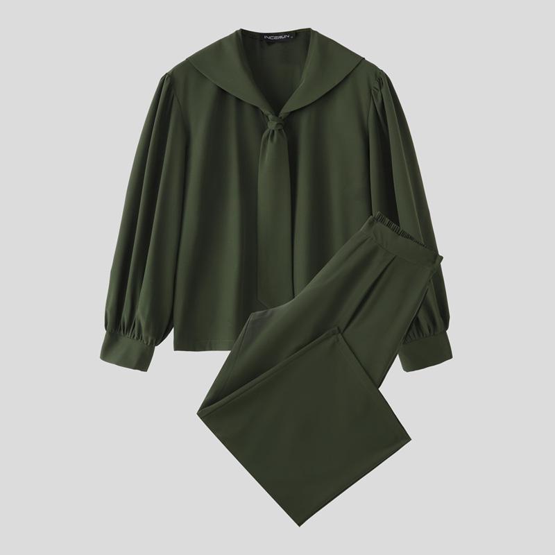 INCERUN Oversized Men Outfits Naval Collar Long Sleeve Shirts Long Pants Casual Two Pieces 5XL зелёный
INCERUN Oversized Men Outfits Naval Collar Long Sleeve Shirts Long Pants Casual Two Pieces 5XL зелёный