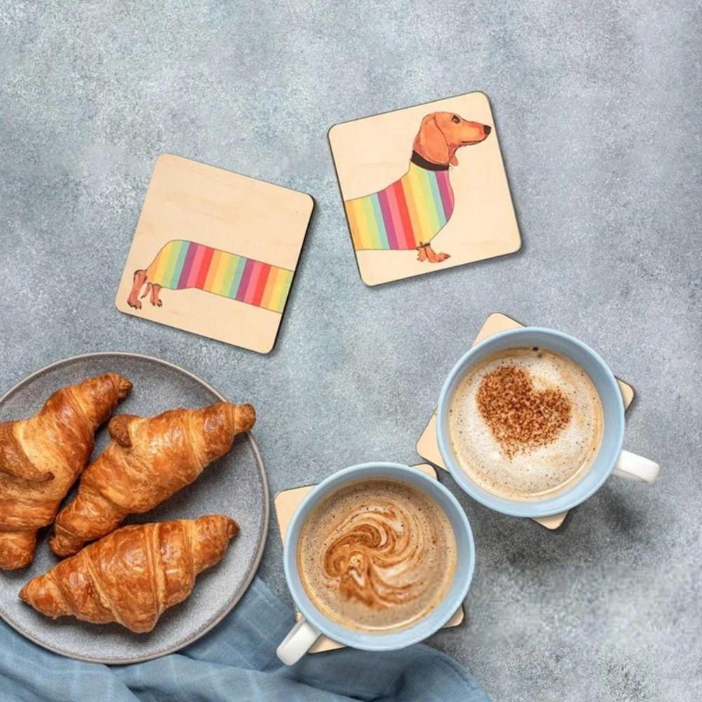 4pcs Wooden Dog Shaped Coaster Creative Anti Scalding Pad Multi-purpose Insulation Pad Coffee Shop Style 2
4pcs Wooden Dog Shaped Coaster Creative Anti Scalding Pad Multi-purpose Insulation Pad Coffee Shop Style 2