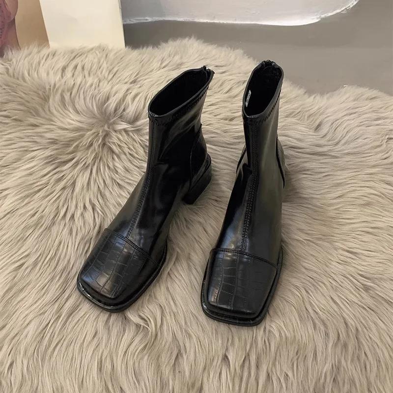 Women s Back Zip Nude Boots Fashion Square Head Chunky Heeled Shoes Non-slip Lightweight Thick Sole High Heels 35 чёрный
Women s Back Zip Nude Boots Fashion Square Head Chunky Heeled Shoes Non-slip Lightweight Thick Sole High Heels 35 чёрный