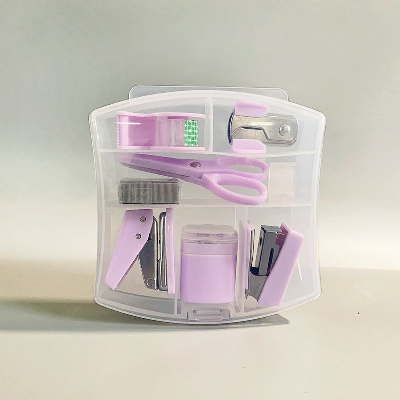 8pcs/set Portable Hole Punch Staple Lifter Tape Dispenser Small Tape Pencil Holder Scissors And 500 #10 Staples синій
8pcs/set Portable Hole Punch Staple Lifter Tape Dispenser Small Tape Pencil Holder Scissors And 500 #10 Staples синій