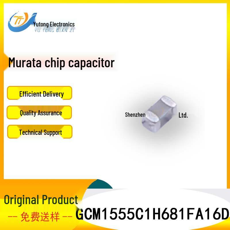 Murata 0402 Ceramic Capacitor GCM1555C1H681FA16D, 680pF, 50V, C0G, 1%
Murata 0402 Ceramic Capacitor GCM1555C1H681FA16D, 680pF, 50V, C0G, 1%