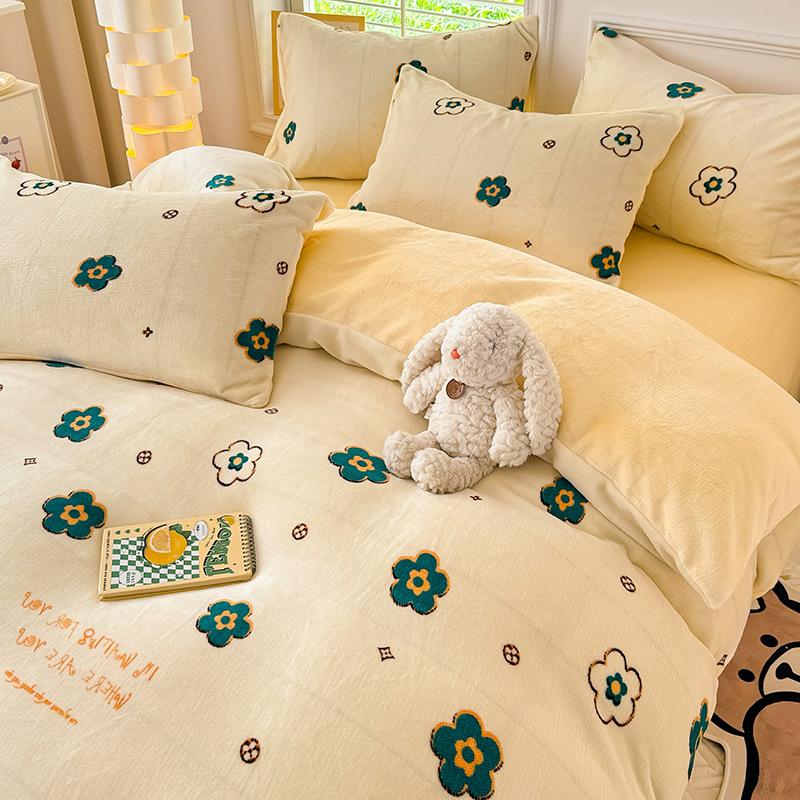 Thickened Milk Fleece Bed Four-Piece Set Double-Sided Fleece Bedding Ethnic Style Quilt Cover Coral Flannel Bed Sheet 3pcof sheets 150x200 quilt
Thickened Milk Fleece Bed Four-Piece Set Double-Sided Fleece Bedding Ethnic Style Quilt Cover Coral Flannel Bed Sheet 3pcof sheets 150x200 quilt