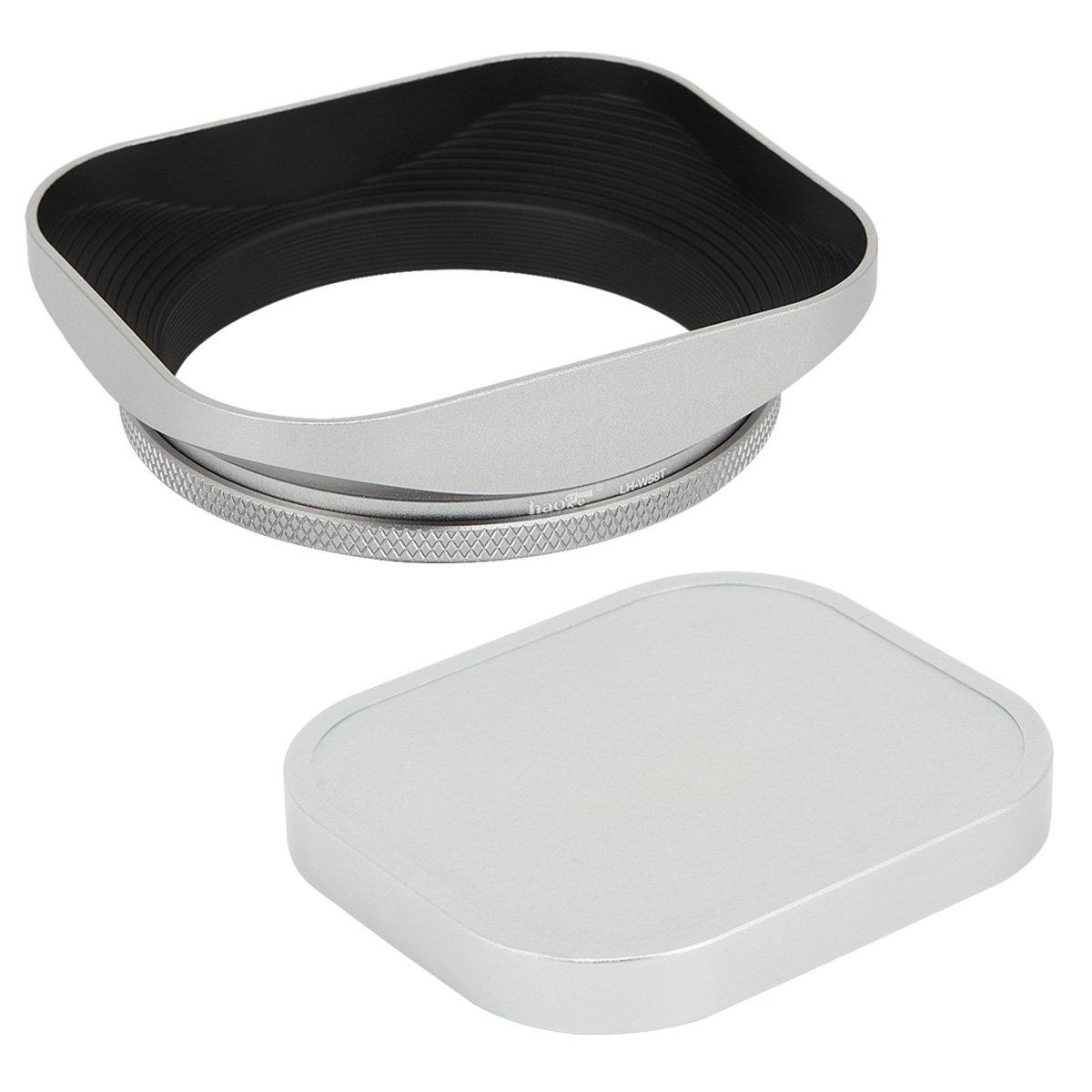 Haoge 58mm Square Metal Mount Lens Hood Shade Cap 58mm for Canon Nikon Leica Leitz Zeiss Voigtlander Nikkor Fujifilm Olympus Lens and Other 58mm
Haoge 58mm Square Metal Mount Lens Hood Shade Cap 58mm for Canon Nikon Leica Leitz Zeiss Voigtlander Nikkor Fujifilm Olympus Lens and Other 58mm