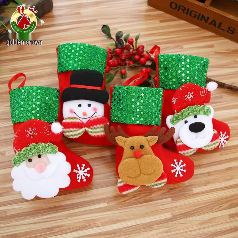 Christmas Stockings and Bedside Gift Bags for Tree Ornaments and Scene Decorations
Christmas Stockings and Bedside Gift Bags for Tree Ornaments and Scene Decorations