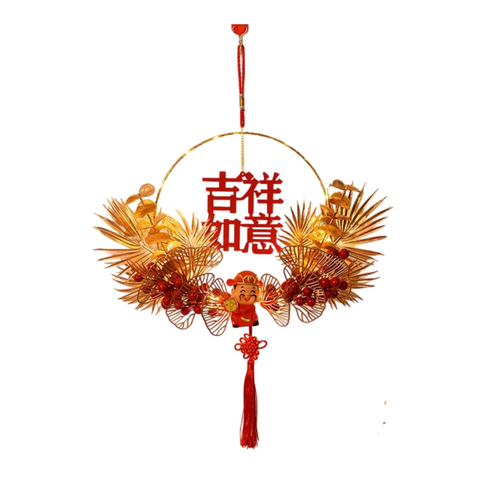 Chinese New Year Ornament Making Kit DIY Celebration Luminous with Tassel Flower Wreath Hanging Decoration for Wall Indoor Door
Chinese New Year Ornament Making Kit DIY Celebration Luminous with Tassel Flower Wreath Hanging Decoration for Wall Indoor Door