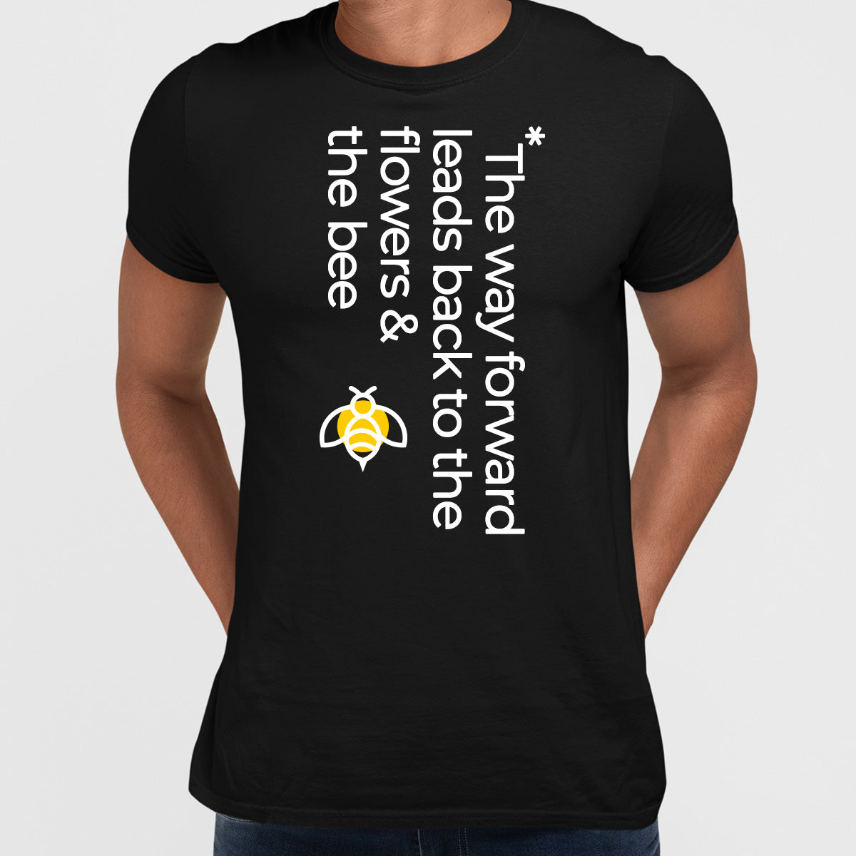 The Way Forward Leads Back To The Flowers The Bee Eco Message T Shirts XXXL чорний
The Way Forward Leads Back To The Flowers The Bee Eco Message T Shirts XXXL чорний