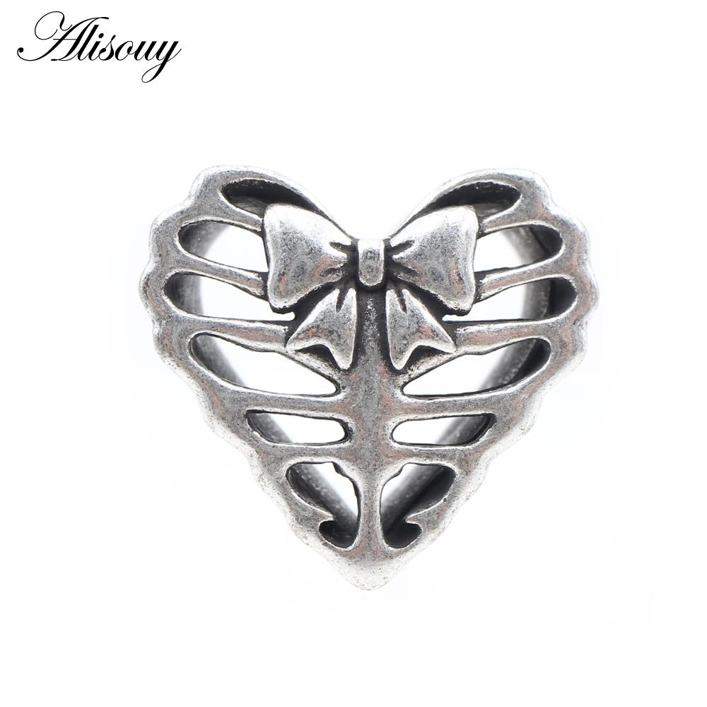 Alisouy 1PC сплав литье полое сердце любовь бант узел ушные туннели пробки расширитель растяжитель калибры серьги пирсинг украшения для тела 8mm