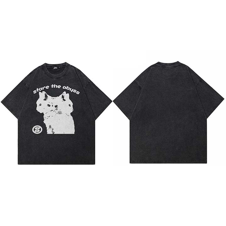 Hip Hop Retro Washed Black TShirt Streetwear Hybrid Cat Graphic T Shirt Cotton Harajuku Men Tshirt Unisex Tops Tees YK S
Hip Hop Retro Washed Black TShirt Streetwear Hybrid Cat Graphic T Shirt Cotton Harajuku Men Tshirt Unisex Tops Tees YK S