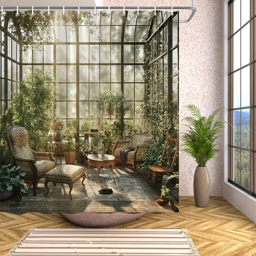 Polyester Garden Shower Curtain - Outdoor Scenery, Floral Plant Design, Includes Hooks, Bathroom Decor W60H190(CM)-1 Pcs
Polyester Garden Shower Curtain - Outdoor Scenery, Floral Plant Design, Includes Hooks, Bathroom Decor W60H190(CM)-1 Pcs