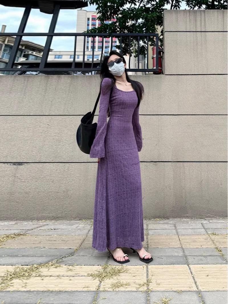 Elegant Autumn/Winter Slimming Purple Fish Tail Dress for Women - Waist-Cinched, Hip-Hugging, Fashionable and Mature Style. L
Elegant Autumn/Winter Slimming Purple Fish Tail Dress for Women - Waist-Cinched, Hip-Hugging, Fashionable and Mature Style. L