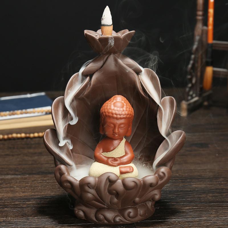 10Pc Incense Cones + Burner Creative Home Decor The Lotus three Saints Censer Backflow Incense Burner Use In Home Teahouse жовтий 
10Pc Incense Cones + Burner Creative Home Decor The Lotus three Saints Censer Backflow Incense Burner Use In Home Teahouse жовтий