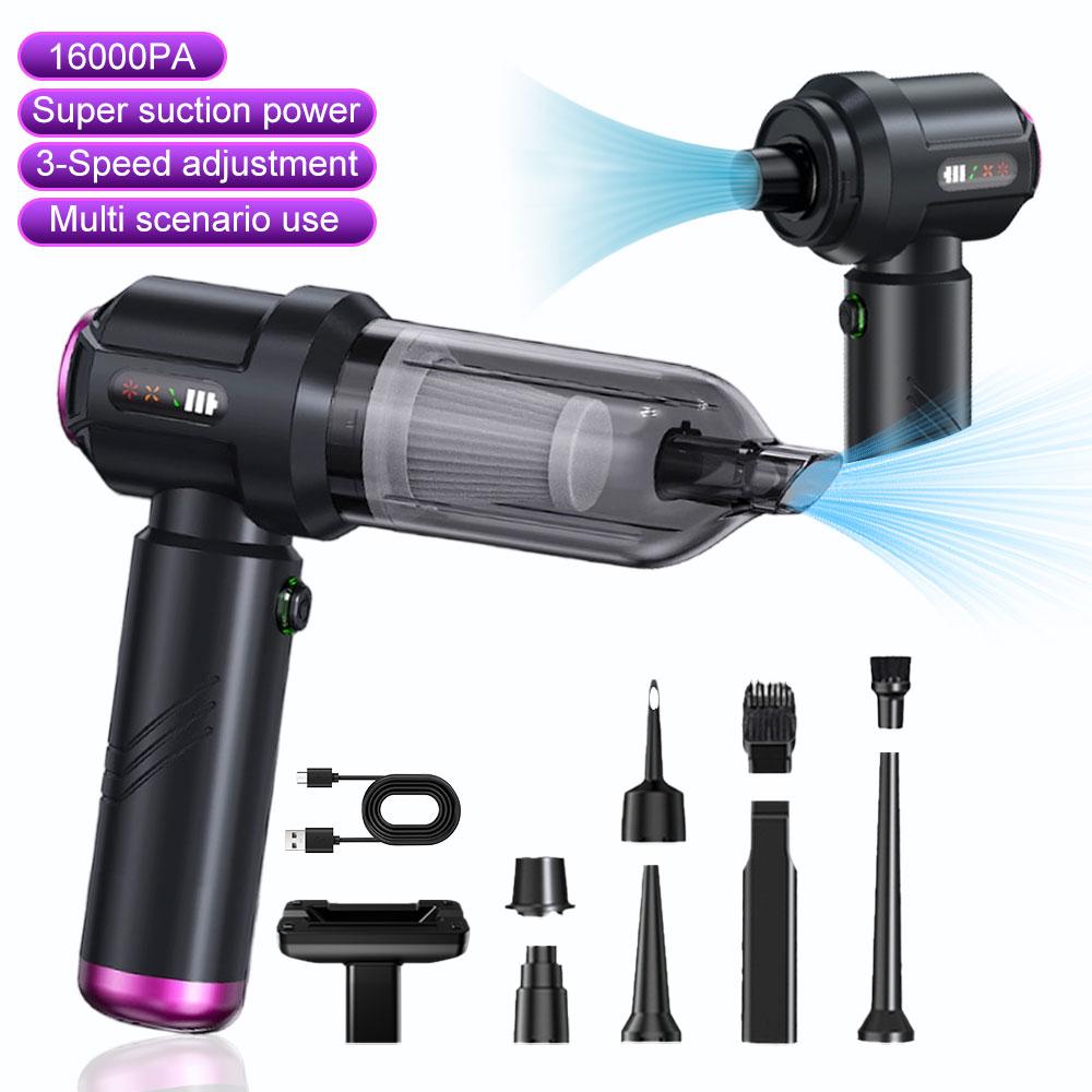 16000PA 3 Gears adjustable Type-C Charging Electric Air Duster Blow Drying Dust Removal Car Vacuum Cleaner Cleaning Blower Tool Portable чорний
16000PA 3 Gears adjustable Type-C Charging Electric Air Duster Blow Drying Dust Removal Car Vacuum Cleaner Cleaning Blower Tool Portable чорний
