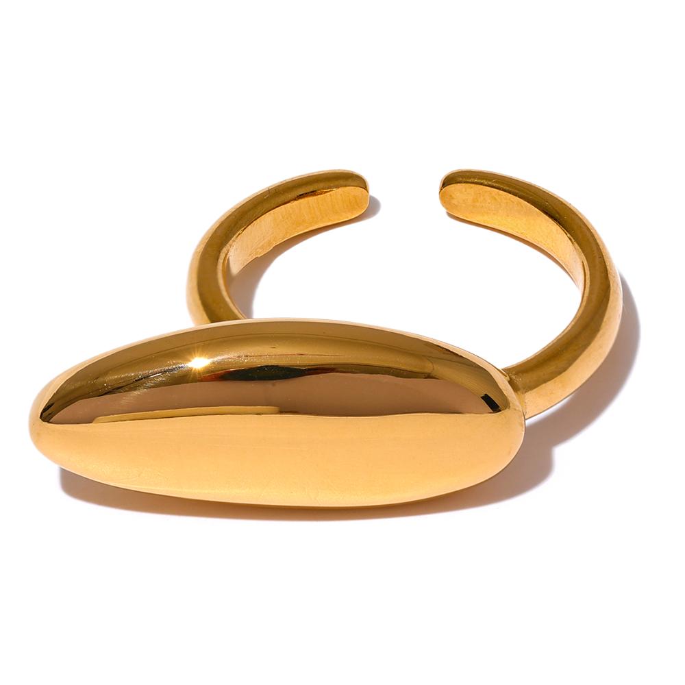 Yhpup Stylish Unique Stainless Steel Geometric Open Ring Simple Metal Gold Silver Color Rust Proof Stain Less Jewelry for Women 7.5
Yhpup Stylish Unique Stainless Steel Geometric Open Ring Simple Metal Gold Silver Color Rust Proof Stain Less Jewelry for Women 7.5