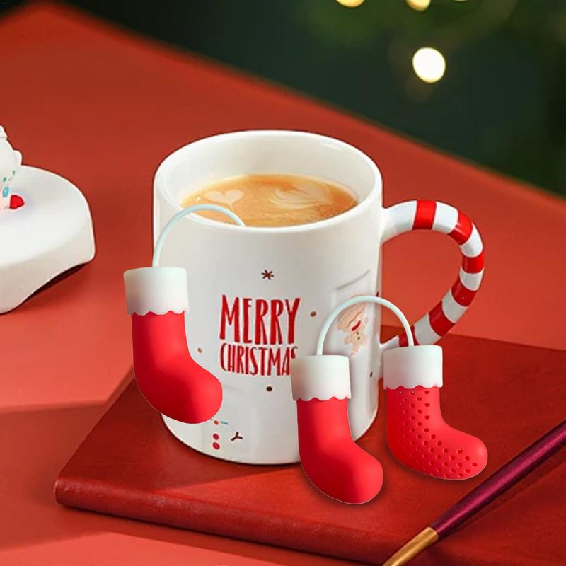 Loose Tea Steeper Cute Christmas Lovely Stocking Shape Tea Infuser Silicone Multi-layer Fine Filter Flower Tea Strainer United States
Loose Tea Steeper Cute Christmas Lovely Stocking Shape Tea Infuser Silicone Multi-layer Fine Filter Flower Tea Strainer United States