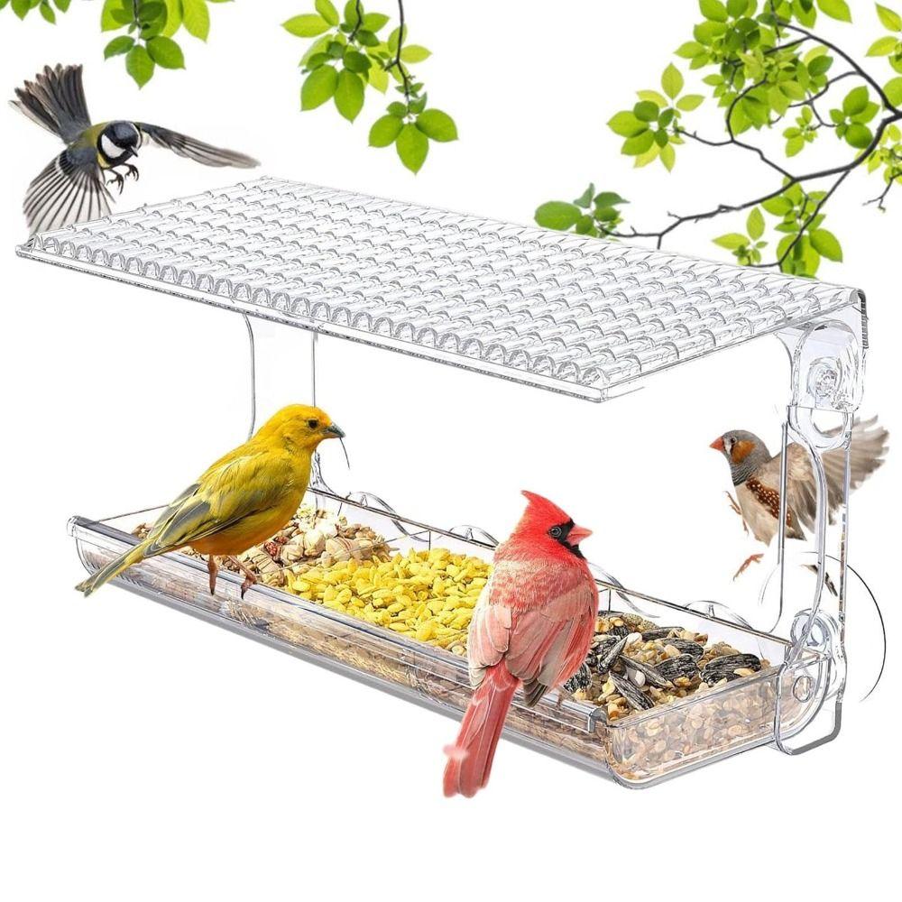 Plastic Clear Bird Feeders With Strong Suction Cups Transparent Bird House for Outdoors
Plastic Clear Bird Feeders With Strong Suction Cups Transparent Bird House for Outdoors