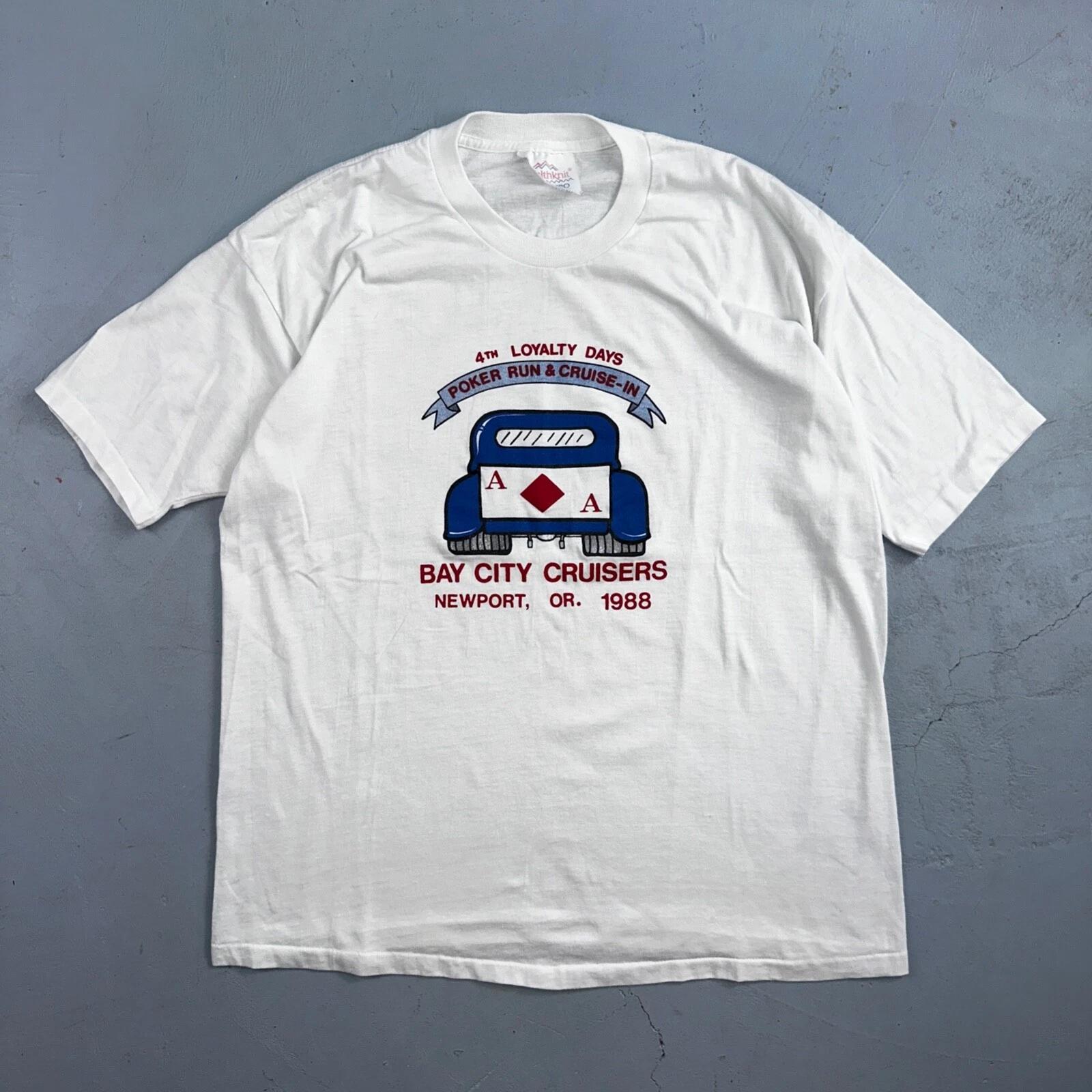 Poker Run Newport Oregon VTG T Shirt 1988 80s Cars Ace Diamond Gamble Cars Cool 2XL
Poker Run Newport Oregon VTG T Shirt 1988 80s Cars Ace Diamond Gamble Cars Cool 2XL