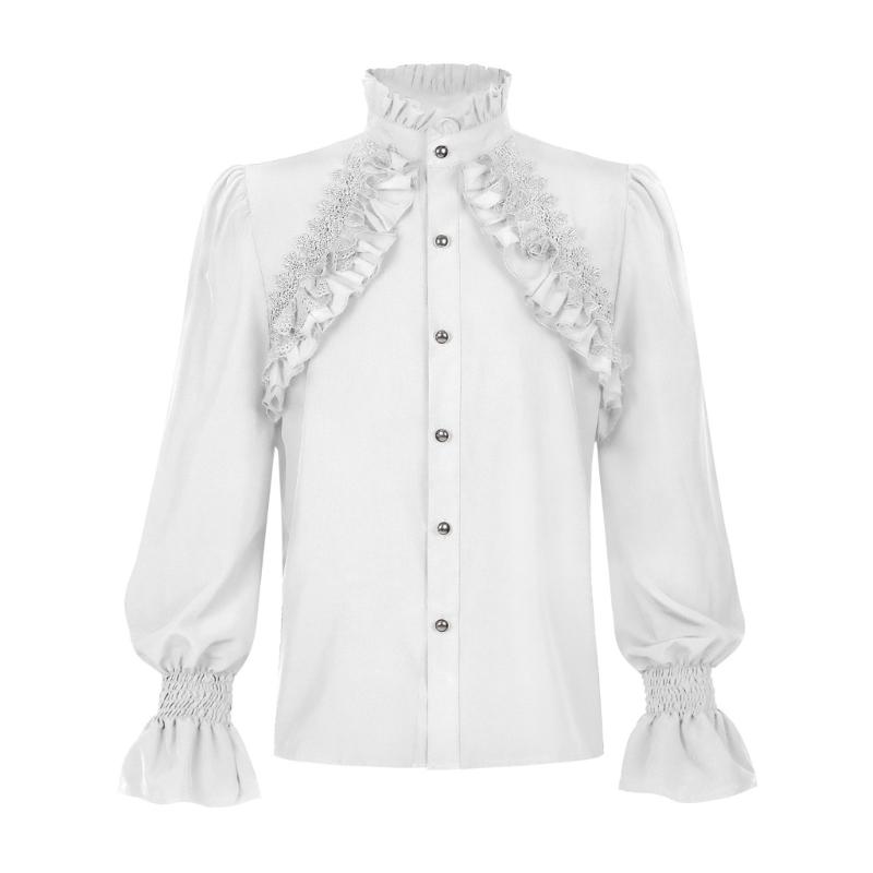 Gothic Lace Trim Blouse Halloween Cosplay Shirt Elegant Victorian Style Polyester Costume Top For Theme Parties XL белый
Gothic Lace Trim Blouse Halloween Cosplay Shirt Elegant Victorian Style Polyester Costume Top For Theme Parties XL белый