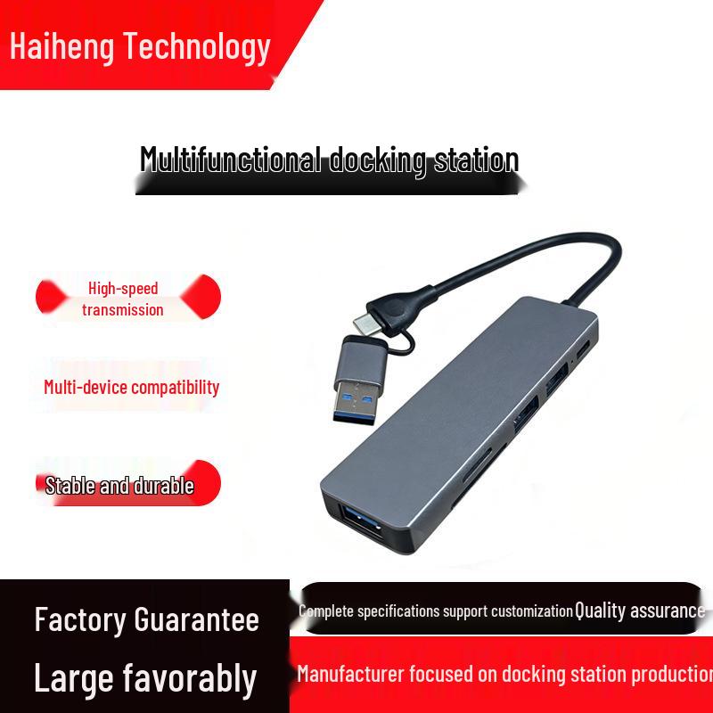 6-in-1 USB-C Hub with USB 3.0, SD/TF Card Reader, and Multifunctional Splitter
6-in-1 USB-C Hub with USB 3.0, SD/TF Card Reader, and Multifunctional Splitter