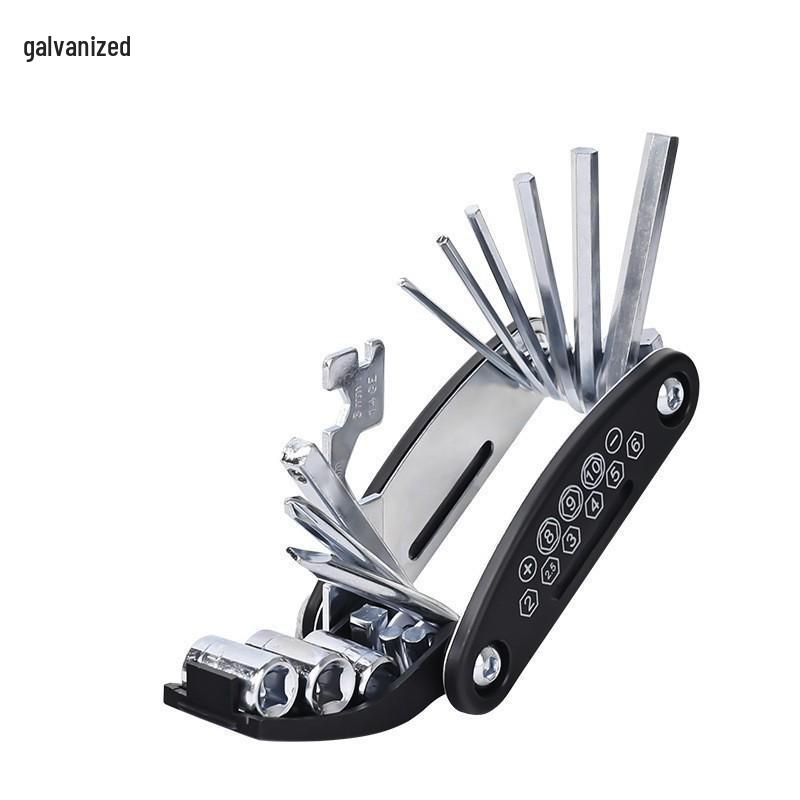 16-in-1 Folding Bicycle Repair Tool: Tire Patch, Wrench, and Socket Chrome-Plated Kit for Mountain Bikes
16-in-1 Folding Bicycle Repair Tool: Tire Patch, Wrench, and Socket Chrome-Plated Kit for Mountain Bikes